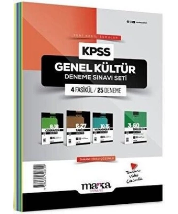 2025 KPSS Genel Kültür Deneme Sınavı Seti 4 Fasikül 25 Deneme