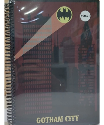 Batman Gotham City Spiralli Defter Siyah 80 yp.17*24