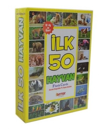Eğitici Flash Card İlk 50 Hayvan