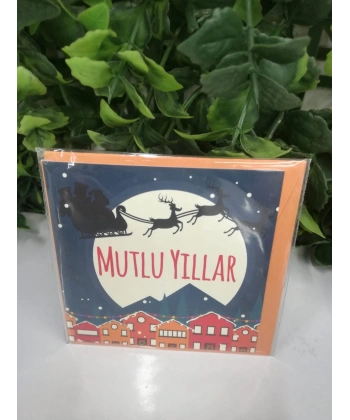 Mutlu Yıllar Geyik Hediye Kartı-Fark
