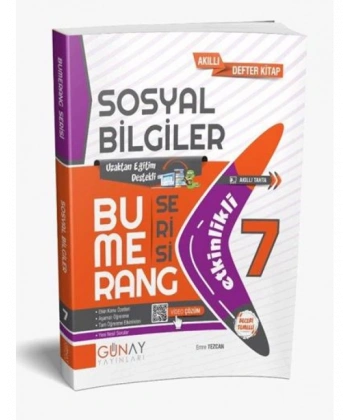 7. Sınıf Sosyal Bilgiler Bumerang Serisi Etkinlikli Akıllı Kitap Defter