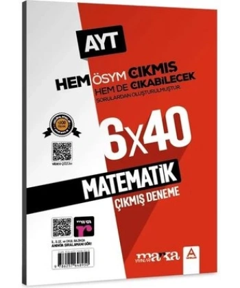AYT Matematik ÖSYM Çıkmış ve Çıkabilecek Sorulardan Oluşturulmuş 6 Deneme Sınavı Tamamı Video Çözümlü