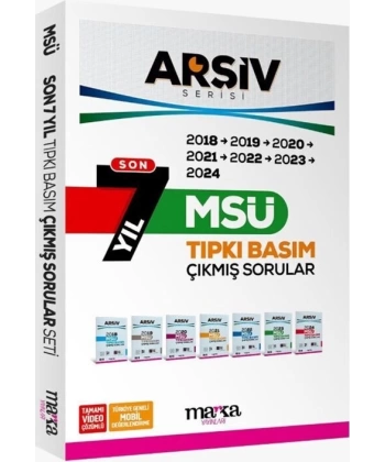 Son 7 Yıl MSÜ Arşiv Serisi Tıpkı Basım Fasikül Fasikül Çıkmış Sorular Tamamı Video Çözümlü