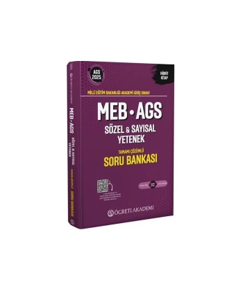 2025 MEB AGS Sözel Sayısal Yetenek Tamamı Çözümlü Soru Bankası