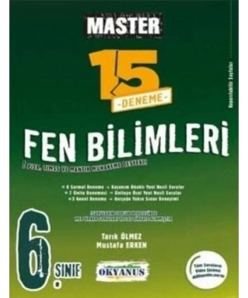 6. Sınıf Master Fen Bilimleri 15 Deneme