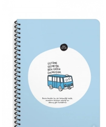 Hisli Şeyler Üstüme Gelmeyin, Ben Zaten Dolmuşum Çizgili Defter