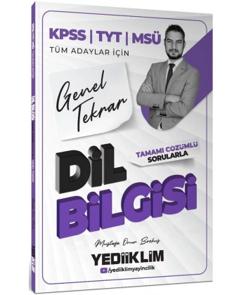 2026 KPSS TYT MSÜ Tüm Adaylar İçin Dil Bilgisi Tamamı Çözümlü Sorularla Genel Tekrar Yediiklim Yayınları