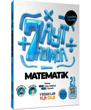 AYT Yedi Adımda Temelden Zirveye Matematik Video Konu Anlatımlı ve Video Çözümlü Soru Bankası 2. Kitap Yediiklim Yayınları