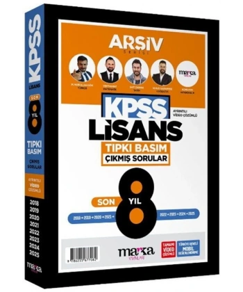 Marka 2026 KPSS Genel Yetenek Genel Kültür Lisans Çıkmış Sorular Son 8 Yıl Tıpkı Basım Çözümlü ARŞİV Serisi Marka Yayınları