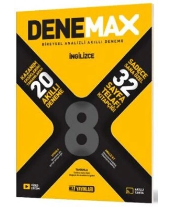 8. Sınıf İngilizce Denemax 20 li Akıllı Deneme Hız Yayınları