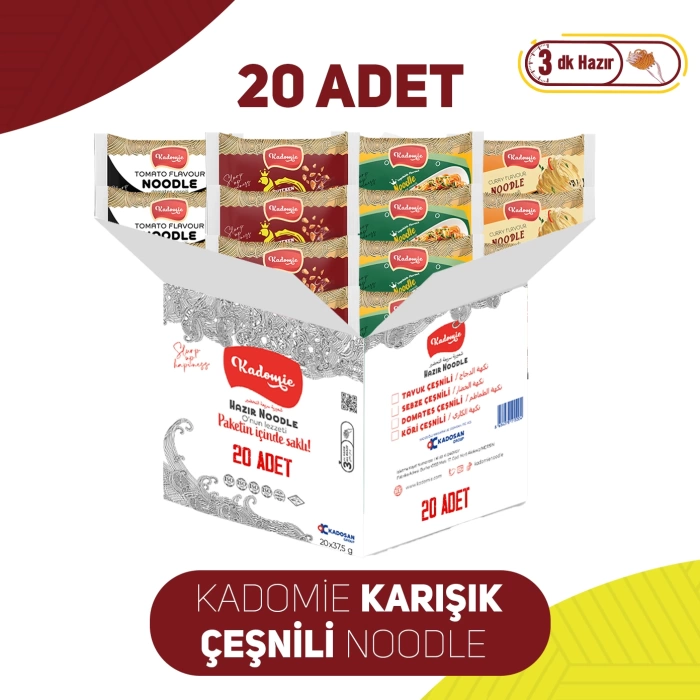 Kadomie Karışık Çeşnili Noddle 20 Adet