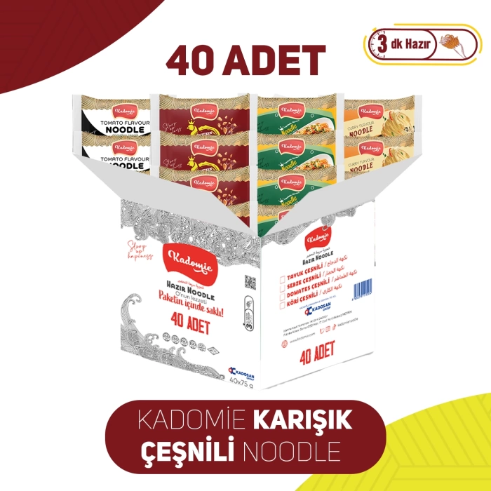 Kadomie Karışık Çeşnili Noddle 40 Adet