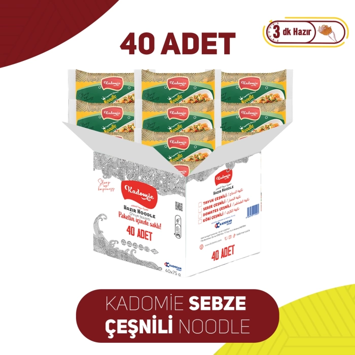 Kadomie Sebze Çeşnili Noddle 40 Adet