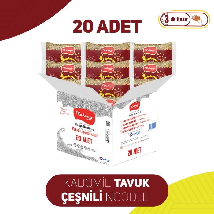 Kadomie Tavuk Çeşnili Noodle 20 Adet