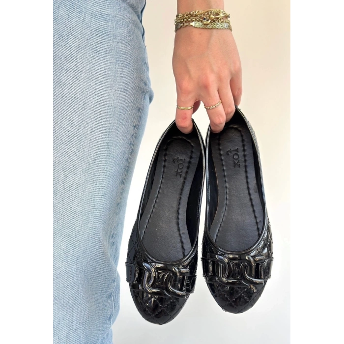 Lawy Siyah Rugan Babet Ayakkabı