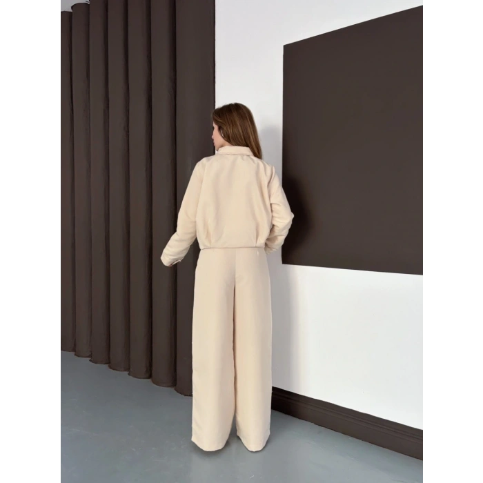 Trenç takım alt üst bej ons