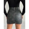 Eskitme deri mini etek