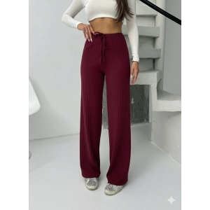 Fitilli şardonlu pantolon bordo a4058