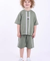 Şeritli Ve Aksesuarlı 3-6 Yaş Oversize Erkek Çocuk Şortlu Yazlık Takım