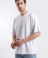 Erkek Basic Tişört %100 Pamuk Oversize kalıp Günlük Spor T-Shirt