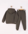 4-8 Yaş Erkek Çocuk fermuarlı 3 İplik Şardonlu Kumaş Alt Üst Takım | Kışlık Çocuk Eşofman Takımı