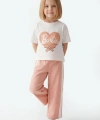 4-10 Yaş Kız Çocuk %100 Pamuk Yazlık Takım | Oversize Tişört ve Rahat Kesim Pantolon