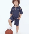 5-12 Yaş Erkek Çocuk Oversize %100 Pamuk Yazlık Takım – Rahat Kesim Günlük Şortlu Kombin