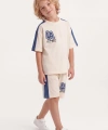 5-8 Yaş LA Baskılı Erkek Çocuk Oversize %100 Pamuk Yazlık Takım–Rahat Kesim Şortlu Kombin