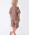 3-6 Yaş Erkek Çocuk Oversize Baskılı Şortlu Takım | %100 Pamuk Rahat Yazlık Kombin