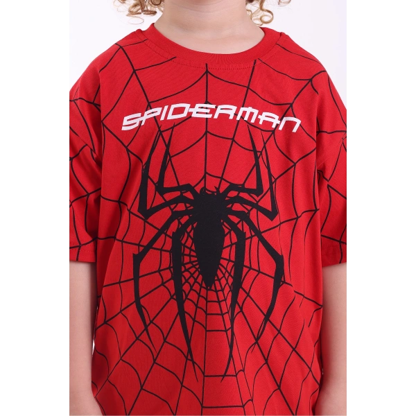 Örümcek Adam Baskılı 3-10 Yaş Oversize Yazlık Şortlu Çocuk Takım