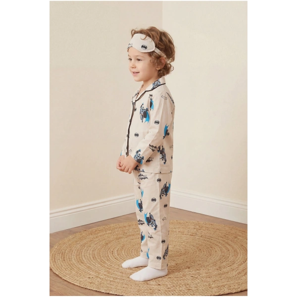 3–10 Yaş Çocuk Pijama Takımı | Göz Bantlı | Rahat & Nefes Alan