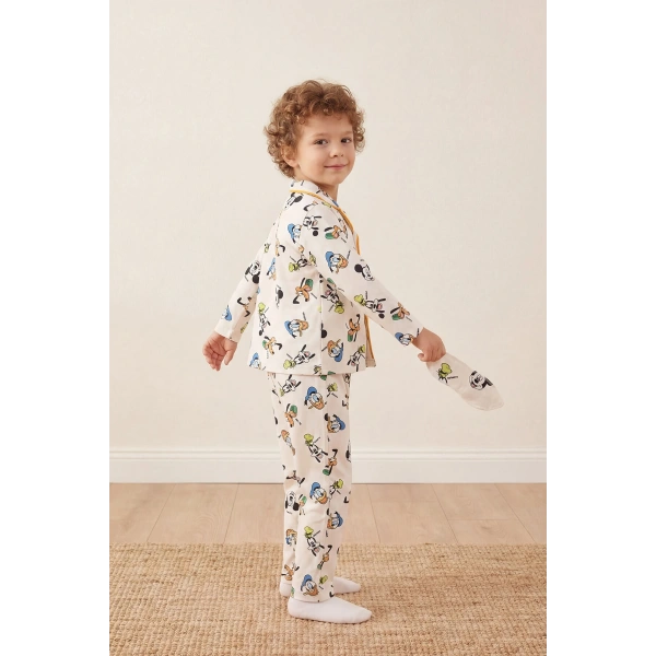 3–10 Yaş Çocuk Pijama Takımı | Göz Bantlı | Rahat & Nefes Alan