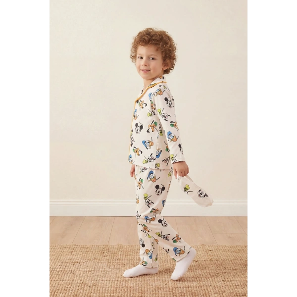 3–10 Yaş Çocuk Pijama Takımı | Göz Bantlı | Rahat & Nefes Alan