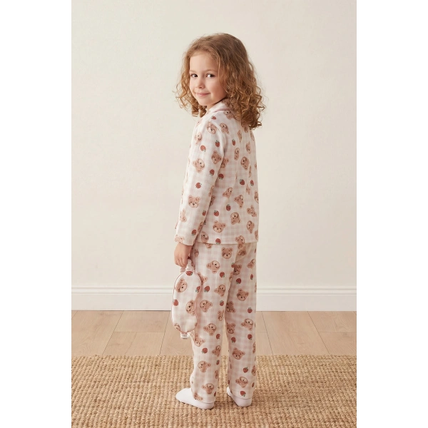 3–10 Yaş Çocuk Pijama Takımı | Göz Bantlı | Rahat & Nefes Alan