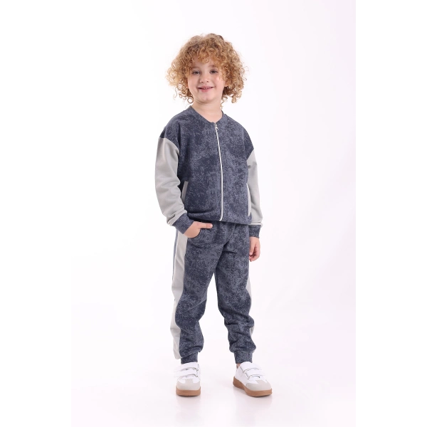 3-4-5-6 Yaş Erkek Çocuk Fermuarlı Mevsimlik Iki Iplik Alt Üst Ikili Eşofman Takım(TAM BEDEN ALINIZ)