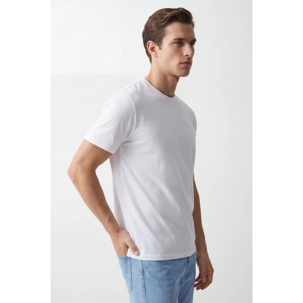 Erkek Basic Tişört %100 Pamuk Fit kalıp Günlük Spor T-Shirt