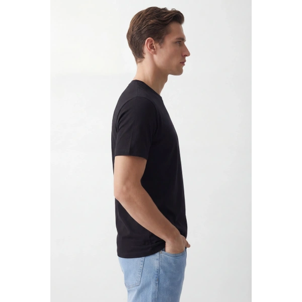 Erkek Basic Tişört %100 Pamuk Fit kalıp Günlük Spor T-Shirt