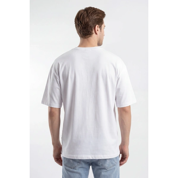 Erkek Basic Tişört %100 Pamuk Oversize kalıp Günlük Spor T-Shirt