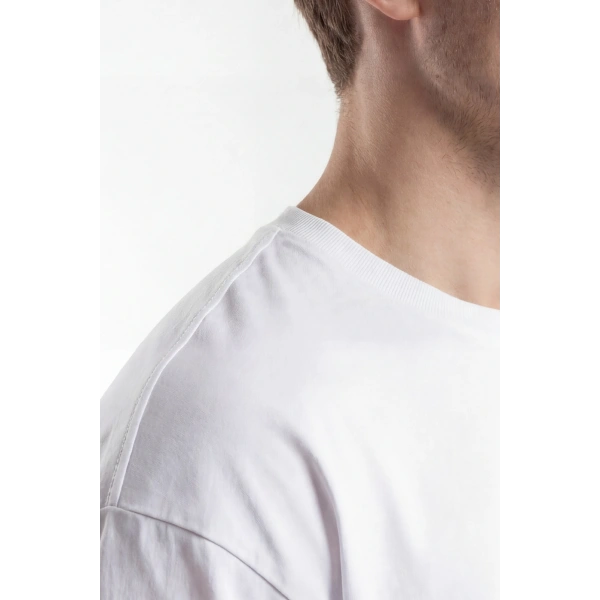 Erkek Basic Tişört %100 Pamuk Oversize kalıp Günlük Spor T-Shirt