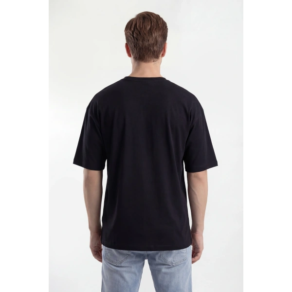 Erkek Basic Tişört %100 Pamuk Oversize kalıp Günlük Spor T-Shirt