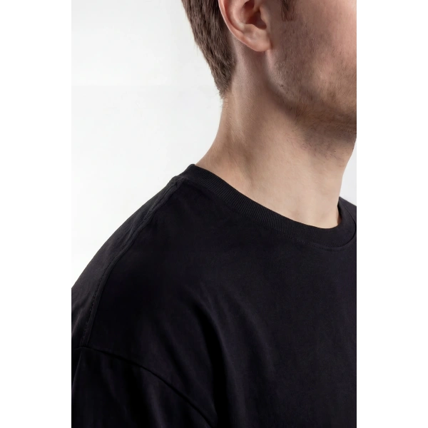 Erkek Basic Tişört %100 Pamuk Oversize kalıp Günlük Spor T-Shirt