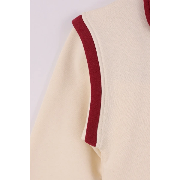 4-8 Yaş Kız Çocuk Yarım patlı 3 İplik Şardonlu Kumaş Alt Üst Takım | Kışlık Çocuk Eşofman Takımı