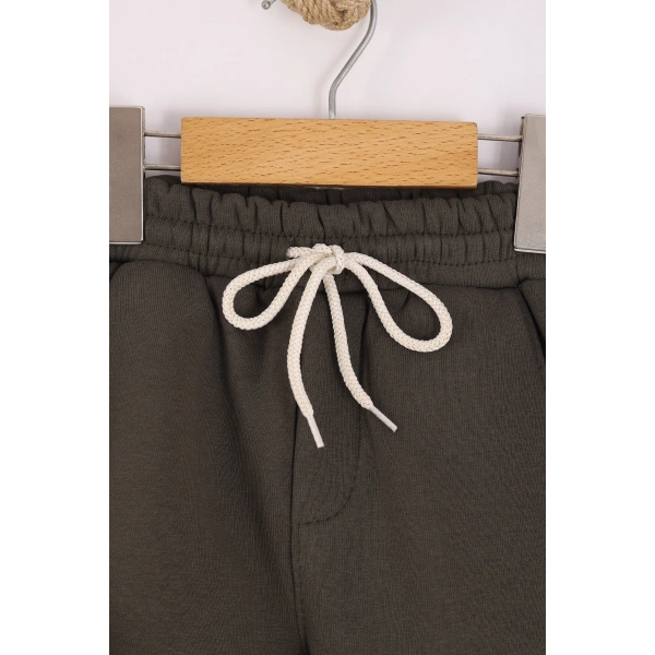 4-8 Yaş Erkek Çocuk fermuarlı 3 İplik Şardonlu Kumaş Alt Üst Takım | Kışlık Çocuk Eşofman Takımı