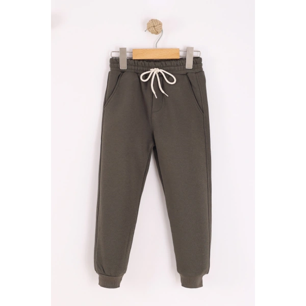 4-8 Yaş Erkek Çocuk fermuarlı 3 İplik Şardonlu Kumaş Alt Üst Takım | Kışlık Çocuk Eşofman Takımı