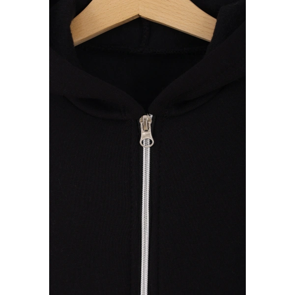 4-8 Yaş Erkek Çocuk fermuarlı 3 İplik Şardonlu Kumaş Alt Üst Takım | Kışlık Çocuk Eşofman Takımı