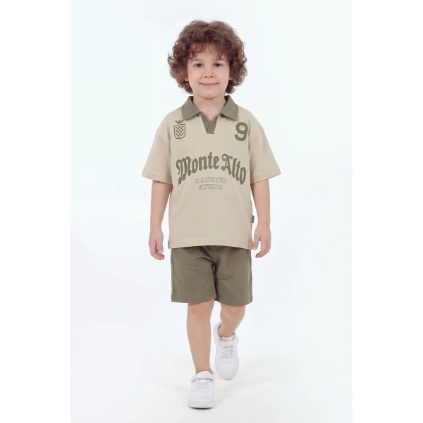 5-12 Yaş Erkek Çocuk Oversize %100 Pamuk Yazlık Takım – Rahat Kesim Günlük Şortlu Kombin
