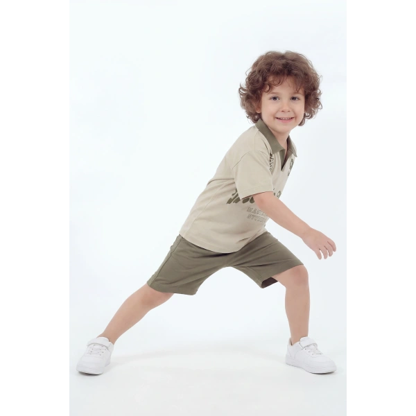 5-12 Yaş Erkek Çocuk Oversize %100 Pamuk Yazlık Takım – Rahat Kesim Günlük Şortlu Kombin
