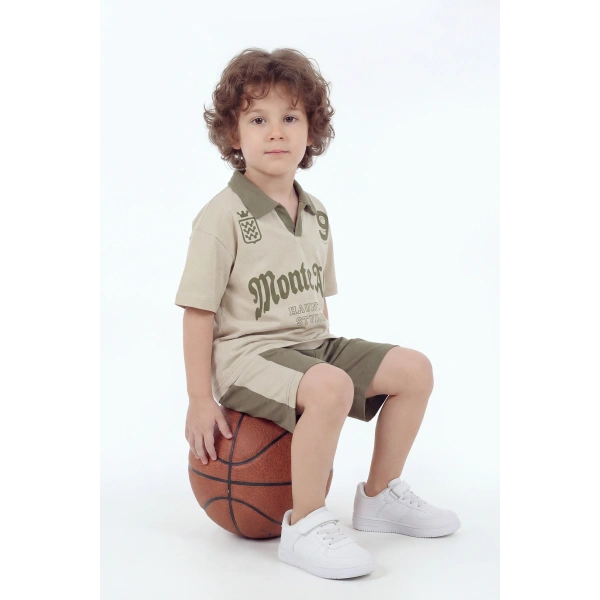 5-12 Yaş Erkek Çocuk Oversize %100 Pamuk Yazlık Takım – Rahat Kesim Günlük Şortlu Kombin