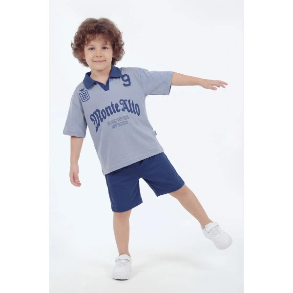 5-12 Yaş Erkek Çocuk Oversize %100 Pamuk Yazlık Takım – Rahat Kesim Günlük Şortlu Kombin