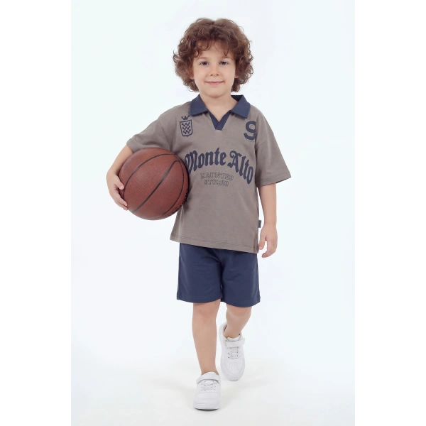 5-12 Yaş Erkek Çocuk Oversize %100 Pamuk Yazlık Takım – Rahat Kesim Günlük Şortlu Kombin